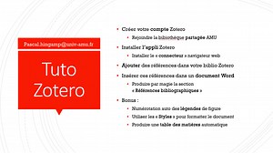 Tuto Zotero et les 1001 numérotations automatiques de Word !