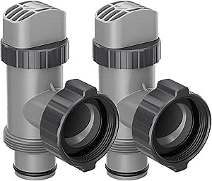 Plunger Valve Compatible with Intex Pool Parts and Accessories, On/Off Plunger Valve Replacement for Above Ground Swimming Pool and Pool Filter Pump (2 Pack)