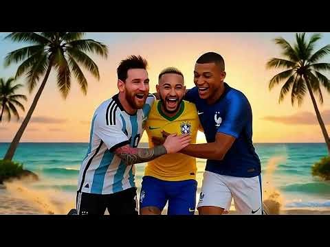 Messi, Neymar & Mbappé stranded on an island — thanks to Ronaldo’s “HELO”! 😂