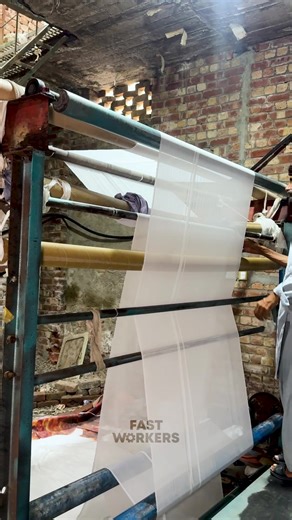 How Big Cloth Rolls Are Made | Textile Factory Process 🧵🏭 | Fast Workers