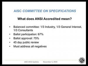 2016 Changes to AISC 360 and AISC 341