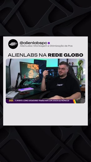 AlienLabs l Montagem e Otimização de PCs on Instagram: "AlienLabs ta na globo, PC do fenômeno full Lian Li, 9800x3d, RTX 5090, 64GB DDR5 6000cl28 tweaked. Quer montar o seu pc dos sonhos? chame na DM. #pc"