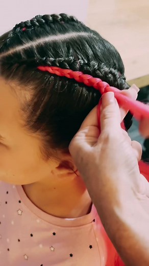 Pink Dutch Braids Tutorial for Girls