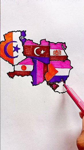 Draw Flag Map of South Sudan 🇸🇸 #southsudan