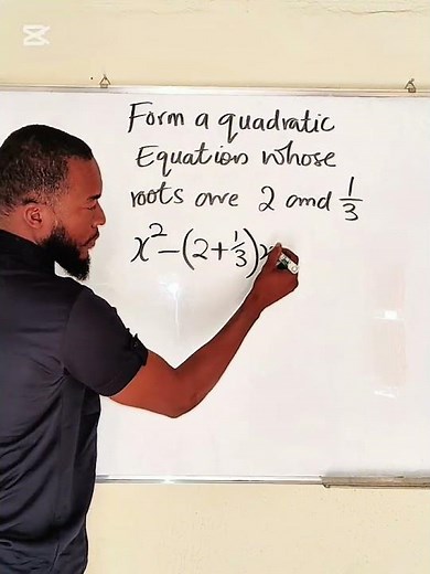 Forming Quadratic equation from given roots
