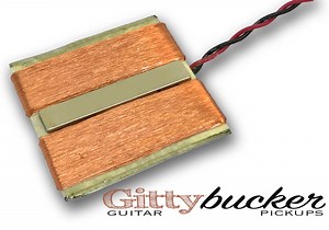 The GittyBucker Flat-Mount Cigar Box Guitar Humbucker - Made in the USA!