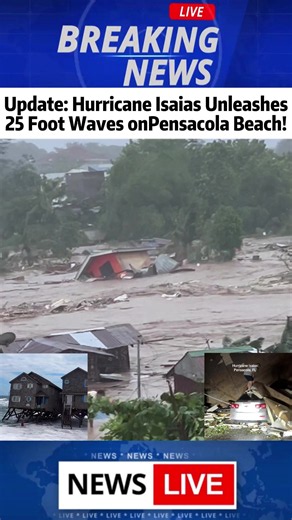 Hurricane Isaias Unleashes 25 Foot Waves on Pensacola Beach! October 9, 2026 #hurricane #Isaias #bigwaves #PensacolaBeach #Florida