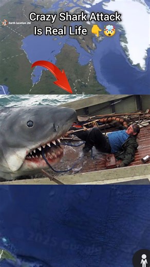 Crazy Shark Attack 🤯👇 on google map and google earth 🌎 #earthlocation2m #short