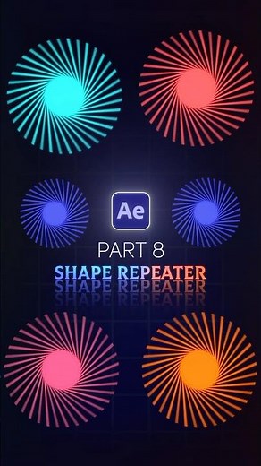 🇦 🇪 🇵 🇦 🇷 🇹 0⃣8⃣ How to use shape Repeater in Adobe After Effect | #aftereffects #tutorial