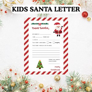Letter to Santa Printable Template: Christmas Kids Activity (PDF Download) - Etsy UK