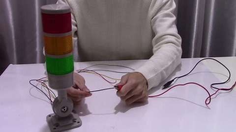 Led Signal Tower Stack Lights, Industrial Signal Warning Column Tower Lamp Andon Lights with Rotatable Base, Steady/Flashing Light Switchable, 110V 220V AC(2-Layer, with Buzzer)