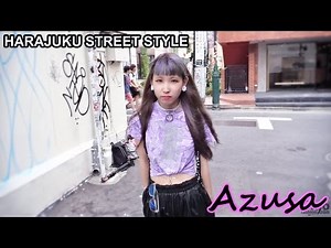 Azusa - Crop Top, Leather Skirt & Piercings - Japanese Street Fashion / 原宿ファッション