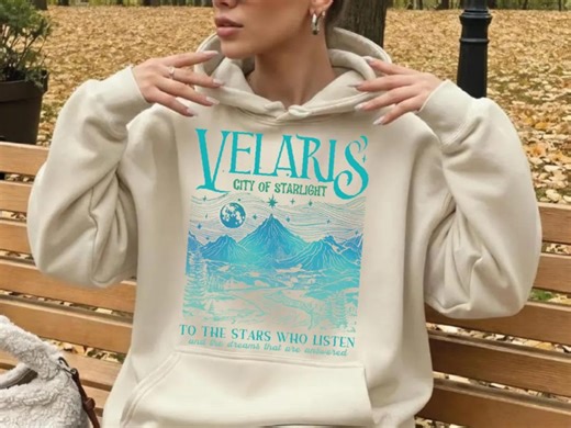 Velaris Embroidered Sweatshirt: City of Starlight Hoodie, Acotar Book Lover - Etsy