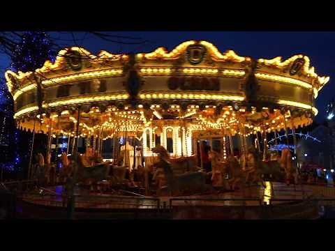GOLDEN GALLOPERS CAROUSEL IRELAND WATERFORD IN THE NIGHT