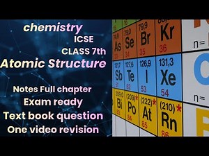 ICSE Class 7 Chemistry | Atomic Structure | Full Chapter in One Video