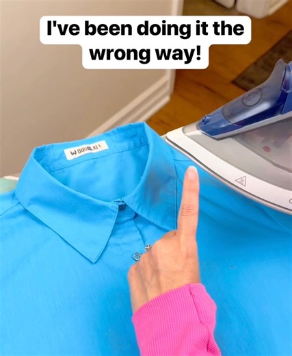 1M views · 2.9K reactions | Tip for ironing collars Now I use the groove section on the iron to perfectly press my shirt collars. This original video was produced by Network Media LLC, and Liz & Jeff. #iron #ironing #dressshirt #fashiontips | Liz & Jeff | Facebook