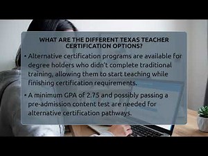 What Are The Different Texas Teacher Certification Options? - Aspiring Teacher Guide