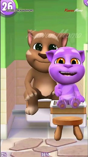 My Talking Tom 2 Toilet Poop || Funny Purple My Talking Tom 2 Join For Toilet Poop