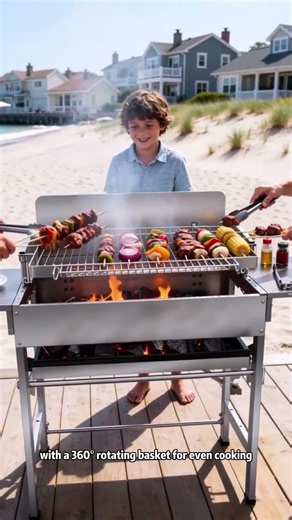 360° Rotation BBQ? Testing the Ultimate 304 Stainless Steel Grill #bbqgrills #grill #grilltime #bbq