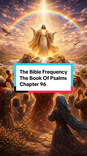 The Bible Frequency The Book Of Psalms Chapter 96 - Sing a New Song to the King A new song rises to the Lord, spreading from Israel to every nation, declaring His salvation day after day. The peoples are called to see His glory, for the Lord is great above all gods—their idols are nothing, but He made the heavens. Strength and beauty surround His sanctuary as families of the earth are summoned to bring honor, offerings, and reverent worship. The world is told to rejoice, for the Lord reigns, the