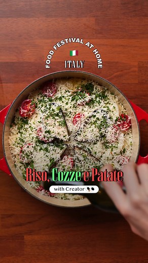 Traditional Italian Slow Food: Riso, Cozze e Patate Recipe