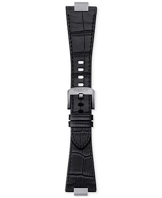 Tissot Official PRX Interchangeable Black Leather Watch Strap - Macy's
