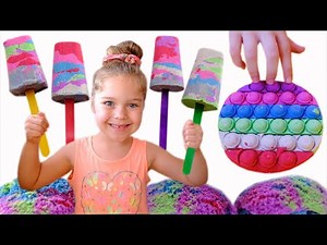 Arija pravi POP IT od Kinetičkog Peska i Jednorog Sladoled!