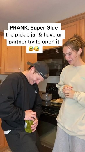 Hilarious Pickle Jar Prank Challenge with Super Glue! | Comedy Couple Fun