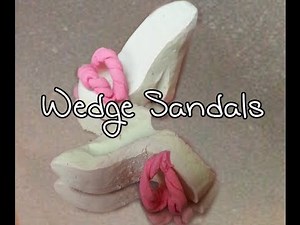 Miniature Polymer Clay Doll Shoes: Wedge Sandals | Polymer Clay tutorial