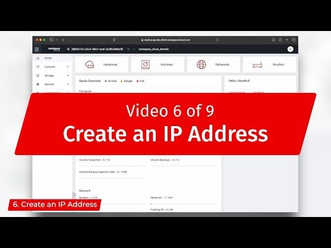 Video 6/9: How to Allocate and Associate Floating IPs in Rackspace OpenStack Flex