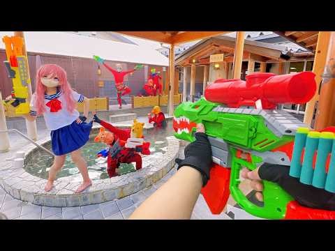 Nerf War | Amusement Park Battle 138 (Nerf First Person Shooter)