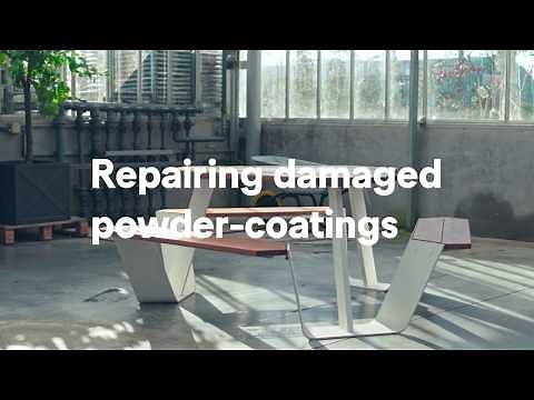 How to repair damaged powder-coatings