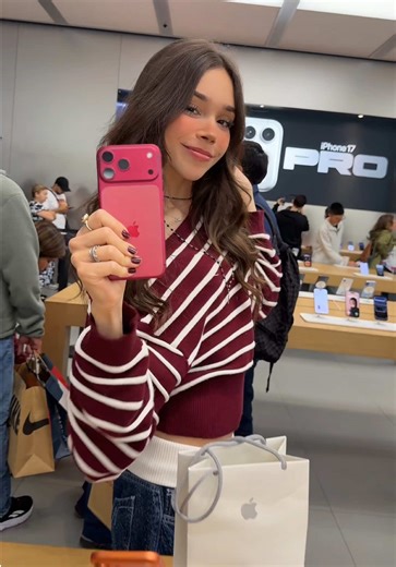 prettiest color yet, iphone 17 pro max in cherry red🍒♥️ | iphone 17
