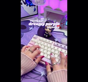 Dreamy Purple Keyboard Unboxing | Cute and Stylish