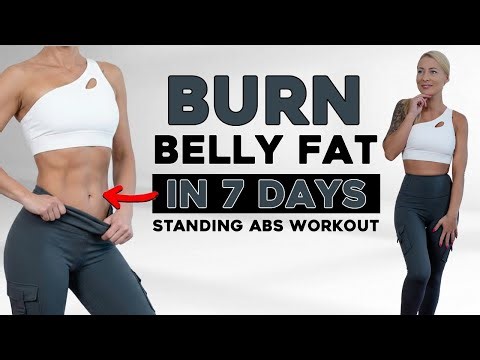 🔥Standing Abs Workout 🔥Sweat Fast🔥 Burn Belly Fat, No Jumping🔥 Lose Belly Fat