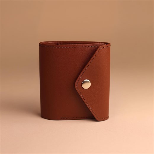 Women's Small Leather Wallet, Minimalist Wallet, Handmade Custom Coin Purse, Red Front Pocket Wallet, Leather Pouch - Etsy