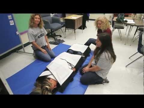 Wrap Mat child restraint device demonstrated at Magnolia School Exceptional