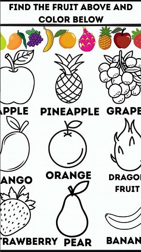 Find the Fruits 🍎 Fun Kids Learning Game | Free Worksheet for Kids| ‪@goodykidstv321‬