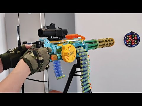M134 Minigun Gatling Soft Bullet Toy Gun Unboxing 2022