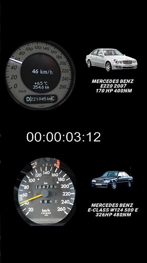 Mercedes E220 VS W124 #acceleration #speed