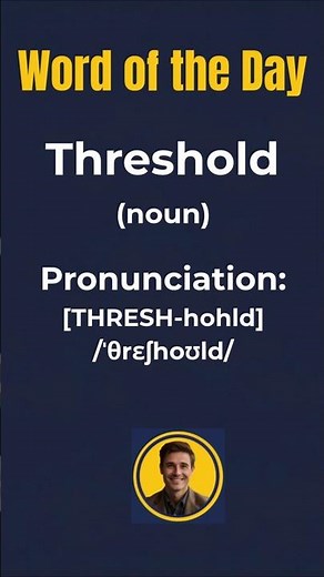 Word of the Day: Threshold ✨ | Learn English with Mr. Ben | #wordoftheday