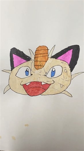 How to draw meowth #shorts #ytshorts #bestdrawings