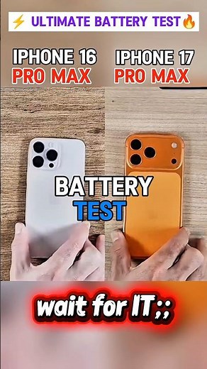🔥🔋 IPHONE 16 pro Max VS iphone 17 PRO MAX - REAL BATTERY TEST🔋⚡#iphone16promax #iphone17promax