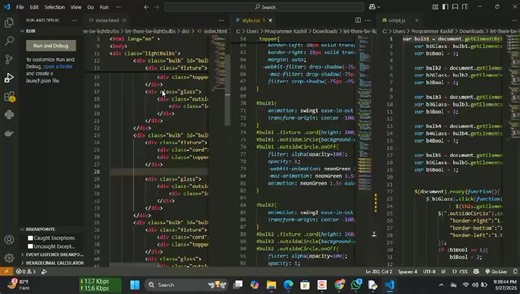 Light Bulbs Animation in Computer Science
