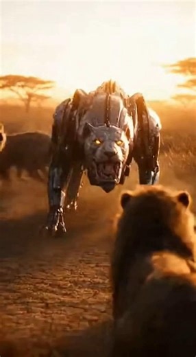 When Lions Attack Towering Hyena Mechs – Insane Counterattack! #tigerattack #newgadgets