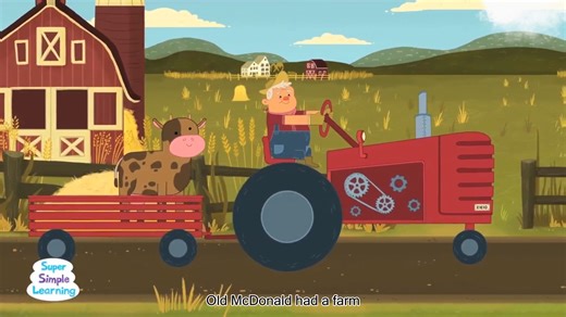 火爆全网的SSS英语趣味儿歌动画：Old MacDonald Had A Farm - Super Simple Songs