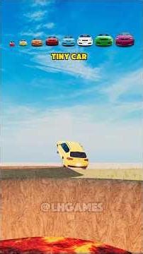 Which car can jump over the volcano🌋? #beamngdrive #usa #games #shorts