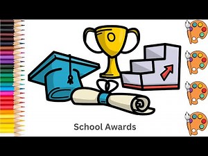 School Awards - Sketch Art and Paint | Step by step tutorial | Pencil to Palette