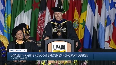 Disability rights advocate receives honorary doctorate from UWM