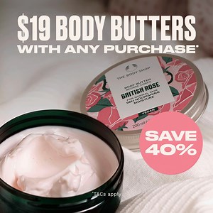 384 reactions · 66 comments | Hydrate your skin with our Body Butters for only $19 with any purchase  Shop instore or online. T&Cs Apply. | The Body Shop | Facebook